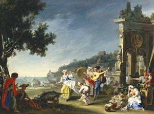 Tarantella v Mergellině, kolem roku 1750