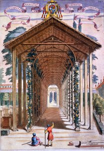 Trellised Covered Walkway, z 