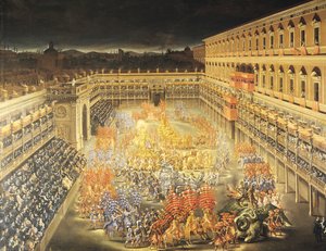 Festival na počest královny Kristiny (1626-89) Švédska v Palazzo Barberini