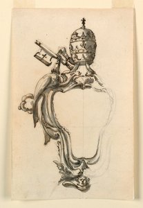 Kresba, Papežská rozeta, 1740-70 od Filippo Marchionni