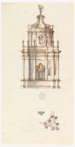 Kresba, projekt svatostánku, 1750-1775 od Filippo Marchionni