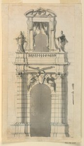 Kresba, Průčelí spodní střední části městského sídla, 1770-85 od Filippo Marchionni