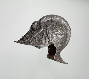 Burgonet, 1543 (ocel, zlato, textil) od Filippo Negroli