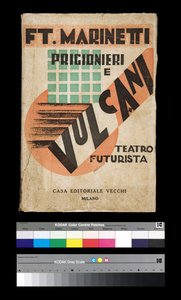 Futurismus: obálka "" Vězni a sopky "" 1927 (rytina)