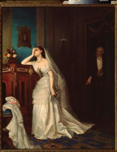 Po svatbě - obraz Firse Sergejeviče Zhuravieva (1836-1901), olej na plátně