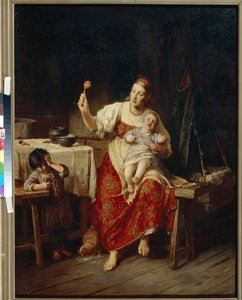 La belle mere - Peinture de Firs Sergeevich Zhuravlev (Firs Jouravliov od Firs Sergeevich Zhuravlev