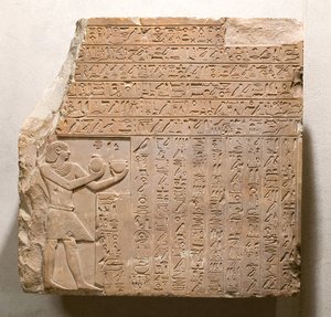 Stéla krále Intefa II Wahankha, cca 2108–2059 př. n. l. (vápenec)