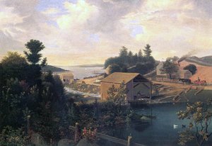 Mlýn v Lanesville, 1849 od Fitz Henry Lane