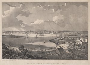 Pohled na město Gloucester, Mass. od Fitz Henry Lane