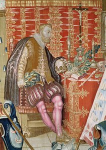 Charles V (1500-58) z Tapisérie Charlese Quinta, kolem 1630-40 (detail) od Flemish School