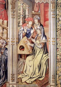 Davidova opona (detail), faksimile z Tapisérie bruselské školy (1510-1515). od Flemish School