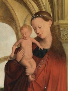 Detail Madony s Petrusem Wijtsem (olej na panelu) od Flemish School