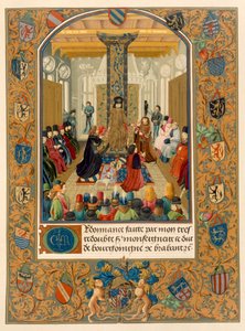 Vévoda Charles le Temeraire uprostřed svého dvora s rytíři Řádu zlatého rouna, 1473 od Flemish School
