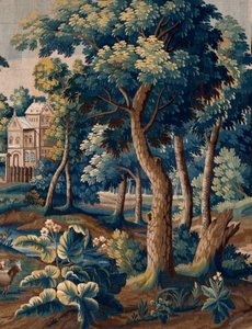 Vlámský gobelín. Konec 17. století. Majetek kostela Sint-Walburgakerk Oudenaarde (Dekenij van de Sint-Walburga). od Flemish School