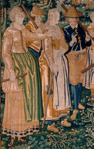 Vlámský gobelín. Hra na husu. Ateliér Oudenaarde. Rozměry 341 x 395 cm. Inv (83058)-7 / 0008. 17. stol. od Flemish School