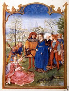 Manželství na venkově od Bréviaire Grimani od Flemish School