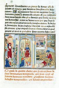 Ms 240 fol.247 Slovní věci, z knihy Le Miroir dHumilite od Jeana de Gerson (1363-1429) 1462 od Flemish School