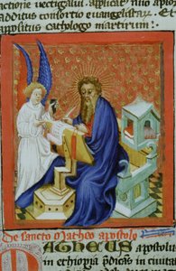 Paní Gen 1111 Page z Legenda Aurea, Bruggy, kolem 1400-10 od Flemish School