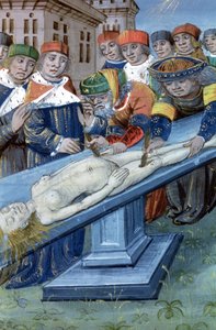 Paní Hunter 9 f.22r Dissection, z De Medina Fen I. II, od Avicenna (980-1037) od Flemish School