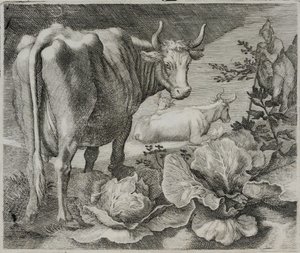 Starý mistr rytina od Flemish School