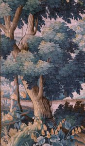 Farní kostel (Saint Walburga Church). Vlámský gobelín "Verdure". Oudenaarde. Konec 17.-začátek 18. století. Majetek kostela Sint-Walburgakerk Oudenaarde. od Flemish School