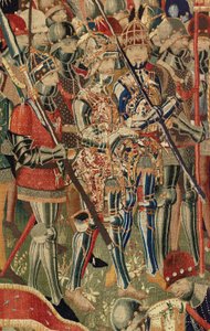 Farní muzeum tapisérií (Pastrana Parish Museum of Tapestries). Vlámský gobelín. Přistání v Arzila (přistání v Arzila, Desembarco a Arzila). Série Dobytí portugalského krále Alfonse I. (Dobytí portugalského krále Alfonse V.). Turnaj. Vlna od Flemish School