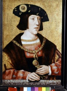 Portrét Karla V. (1500 - 1558), císaře Německa. Vlámská škola 16. století (olej na plátně)