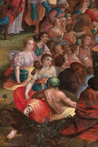 Janovo kázání na poušti od Flemish School