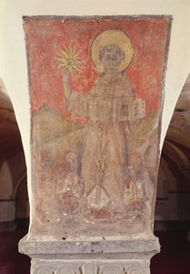 Svatý Bernardino ze Sieny, nástěnná malba z krypty od Flemish School