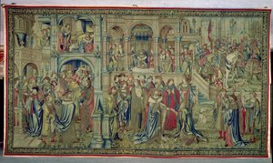 Smrt dítěte a krále je zaslíbeno vítězství, Tapisérie Davida a Batšeby, kolem 1510-15 od Flemish School