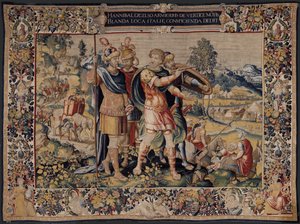 Historie Hannibala, kolem roku 1570 (tapisérie) od Flemish School