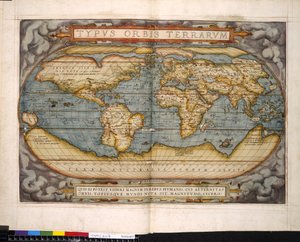 Mapa světa, Theatrum Orbis Terrarum, Abraham Ortelius od Flemish School