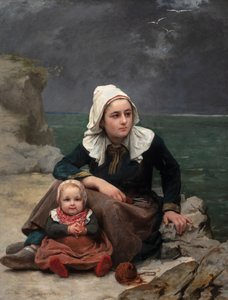 Le Grain (The Squall), kolem 1871-81 (olej na plátně) od Félicie (1831 88) Schneider