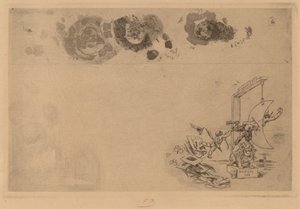 Belgická hranice, Bill of Disorder Frontiere de Belgique. Billet a Desordre, 1871. od Félicien Rops