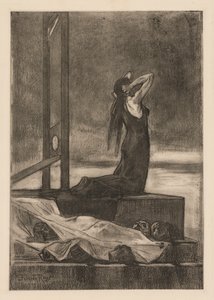 Kapitálový trest: Bolest smrti (Todesstrafe: La peine de mort) od Félicien Rops