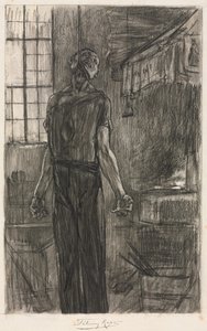 Oběšený muž v kovárně od Félicien Rops