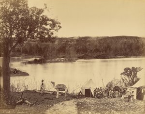 Le Jourdain [Řeka Jordán] od Félix Bonfils