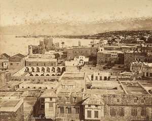 Panoramatický výhled na Bejrút, Libanon od Félix Bonfils