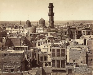 Panoramatický výhled na Káhiru, Egypt od Félix Bonfils