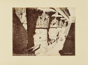 Portikus chrámu v Esne (Egypt) od Félix Bonfils