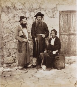 Portrét tří židovských mužů v Jeruzalémě od Félix Bonfils