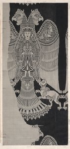 Schematic Drawing of Buyid Silk (1962.264) od Félix Guichert