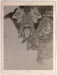 Schematic Drawing of Buyid Silk (1962.264) od Félix Guichert
