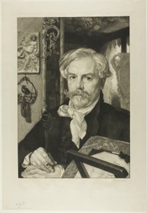 Portrét Edmonda de Goncourta od Félix Henri Bracquemond