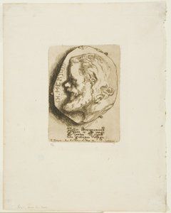 Profilový portrét Charlese Meryona od Félix Henri Bracquemond
