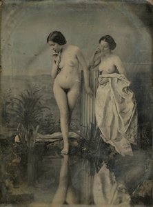 The Bathers - nahá studie k obrazové kompozici od Félix Jacques Moulin