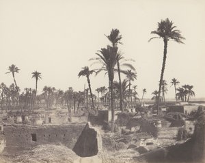 Abaziz, Interiér arabské vesnice, 1851-52, tištěno 1853-54. od Félix Teynard