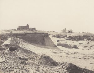 Asuán, Ruiny starověké arabské ohrady, jihovýchodně od města, 1851-52, tištěno 1853-54. od Félix Teynard