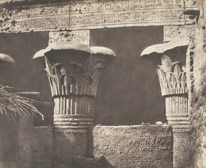 Esneh Latopolis, Sandy Construction - Architrave, Shafts and Capitals, 1851-52. od Félix Teynard