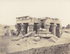 Kôm-Ombou Ombos, Celkový pohled na ruiny, 1851-52, tištěno 1853-54. od Félix Teynard